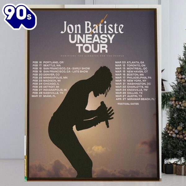 Jon Batiste The Uneasy Tour 2024 Home Decor Poster Canvas