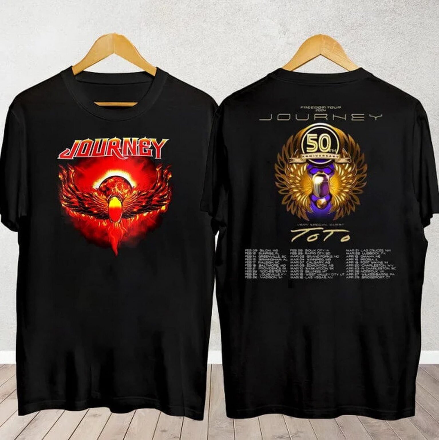 Journey Freedom Tour 2024 Shirt Journey With Toto 2024 Concerts ...