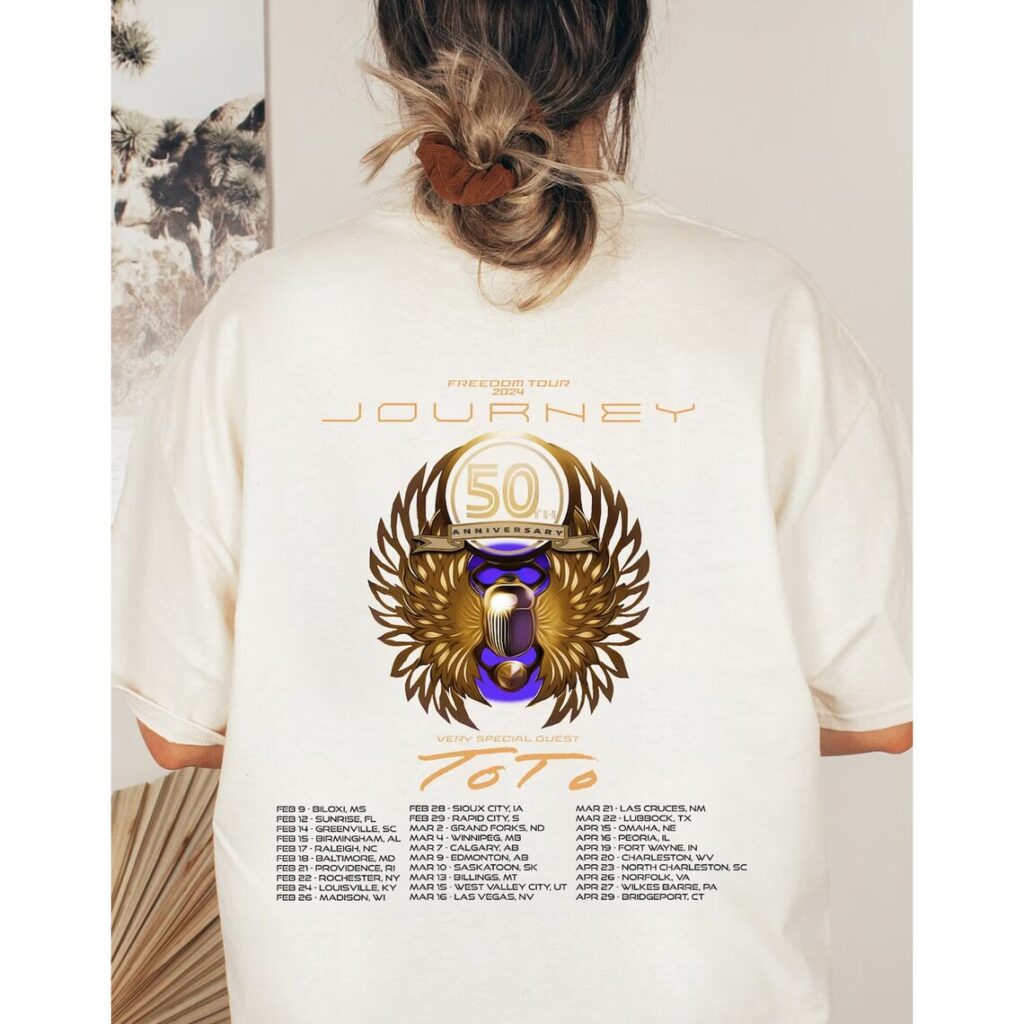 Journey Freedom Tour 2024 Shirt Journey With Toto 2024 Concerts ...