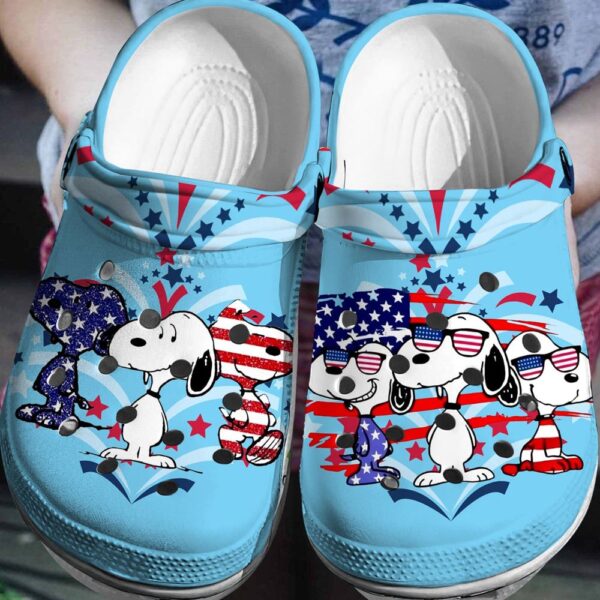 July 4th Snoopy Crocs 3D Clog Shoes