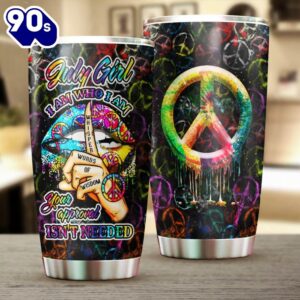July Girl Hippie Personalized Tumbler
