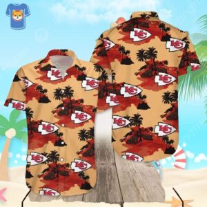 Kansas City Chiefs Hawaiian Shirt Island Pattern All Over Print