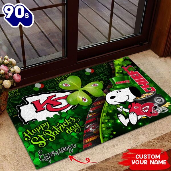 Kansas City Chiefs NFL-Custom Doormat The Celebration Of The Saint Patrick’s Day
