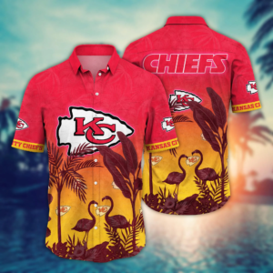 Kansas City Chiefs NFL Hawaiian Shirt Evening Strollstime Aloha Shirt