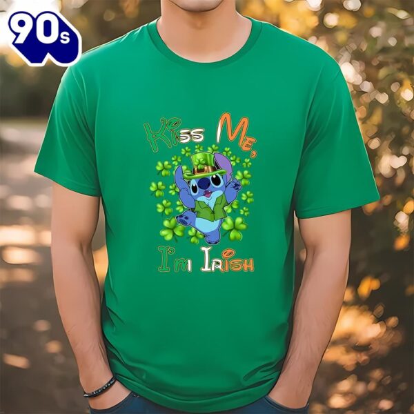 Kiss Me I’m Irish Shirt, Stitch Patrick’s Day Shirt, Disney…