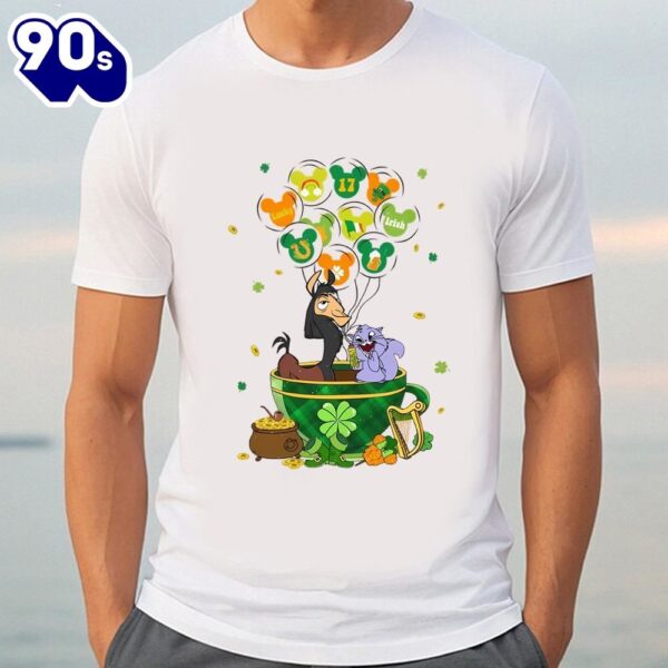 Kuzco Llama Yzma Cat Irish Balloon Tea Cup Patrick’s Day T-shirt