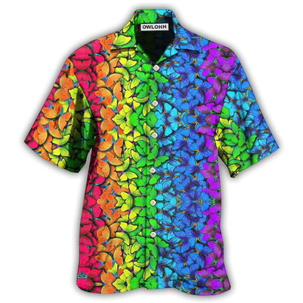 LGBT Colorful Rainbow Butterfly Hawaiian Shirt