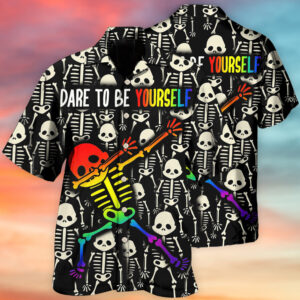 LGBT Dare To Be Yourself Style Hawaiian Shirt 2