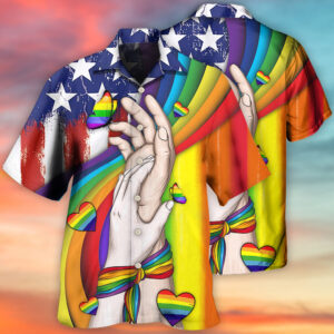 LGBT Hand Love Style Hawaiian Shirt 2