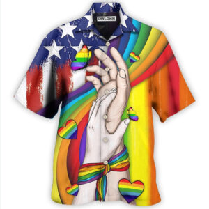 LGBT Hand Love Style Hawaiian Shirt 3