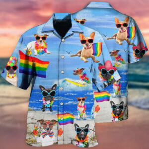 LGBT Jack Russell Terrier Cool Hawaiian Shirt 2