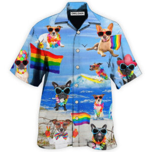 LGBT Jack Russell Terrier Cool Hawaiian Shirt 3