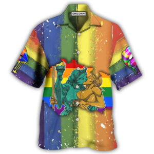 LGBT Liberty And Justice For All Cool Hawaiian Shirt 3