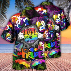 LGBT Love Is Love Pride Hand Hawaiian Shirt 2