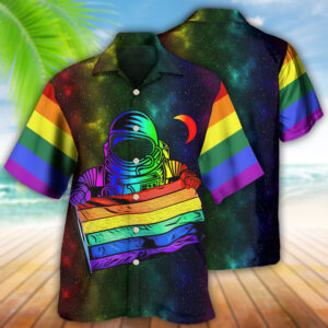 LGBT Pride Astronaut Style Hawaiian…