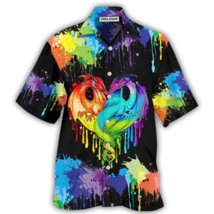 LGBT Pride Dragon Colorful Hawaiian Shirt 3