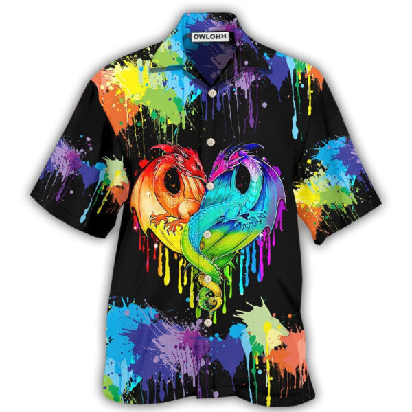 LGBT Pride Dragon Colorful Hawaiian Shirt