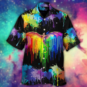 LGBT Pride Dragon The Color Of Happiness Hawaiian Shirt 1