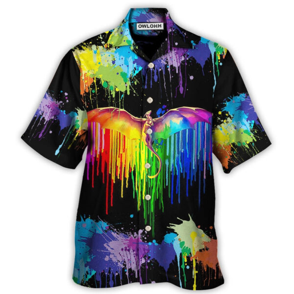 LGBT Pride Dragon The Color Of Happiness Hawaiian Shirt