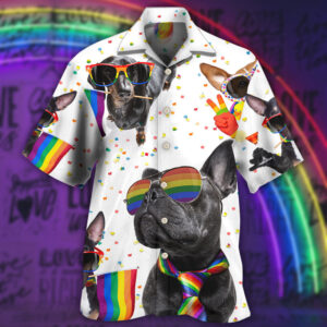 LGBT Pride French Bulldog Hawaiian Shirt 1