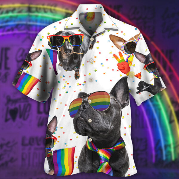 LGBT Pride French Bulldog Hawaiian Shirt