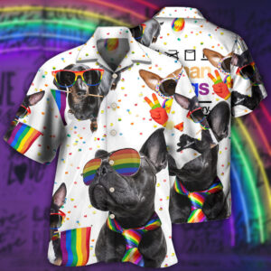 LGBT Pride French Bulldog Hawaiian Shirt 2