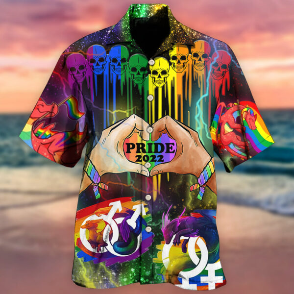 LGBT Skull Pride  Style Hawaiian Shirt