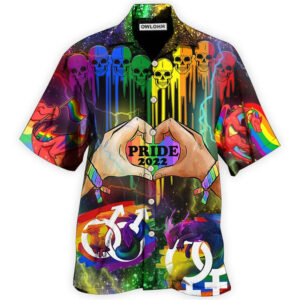 LGBT Skull Pride Style Hawaiian Shirt 3