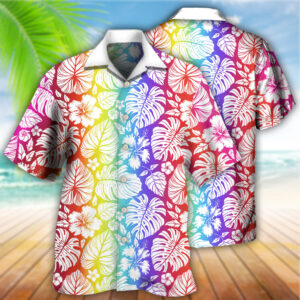 LGBT Tropical Leaf Hawaiian Shirt