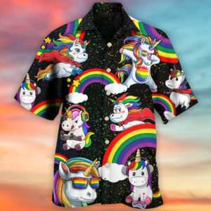 LGBT Unicorn Funny Style Hawaiian…