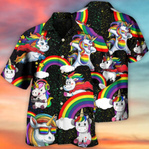 LGBT Unicorn Funny Style Hawaiian Shirt 2