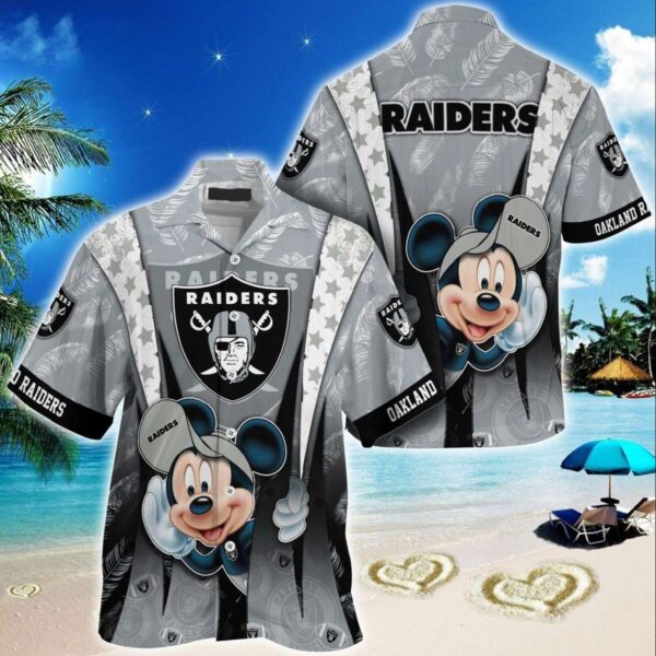 Las Vegas Raiders Mickey Mouse  NFL Hawaiian Shirt