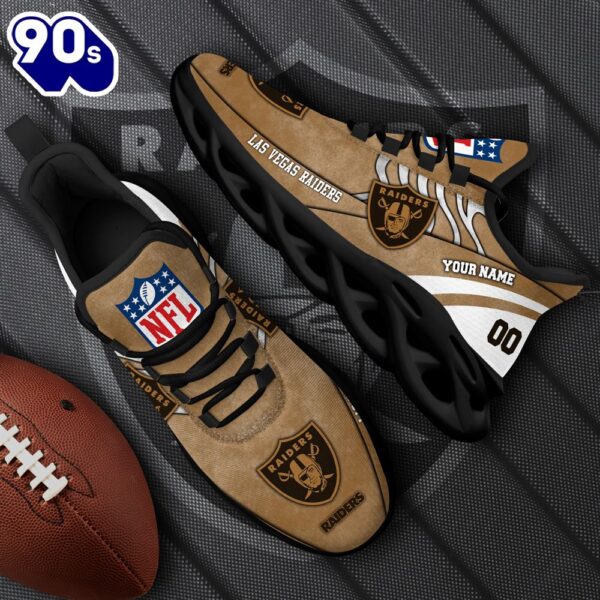 Las Vegas Raiders NFL Clunky Shoes For Fans Custom Name And Number