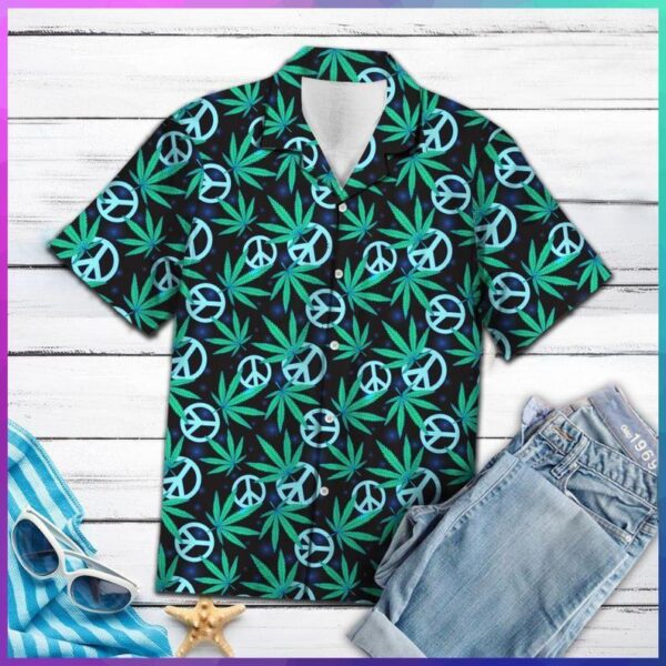 Leaves Hippie Hawaiian Shirt – Beachwear For Men – Gifts For Young Adults