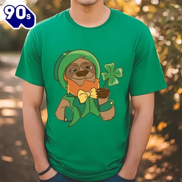 Leprechaun Sloth Cute St Patrick’s Day Animal Graphic Shirt
