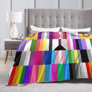 Lesbian Gay Lgbt Pride Flannel Sherpa Throw Soft Plush Flannel Blanket Throws For Bed Couch Sofa 3