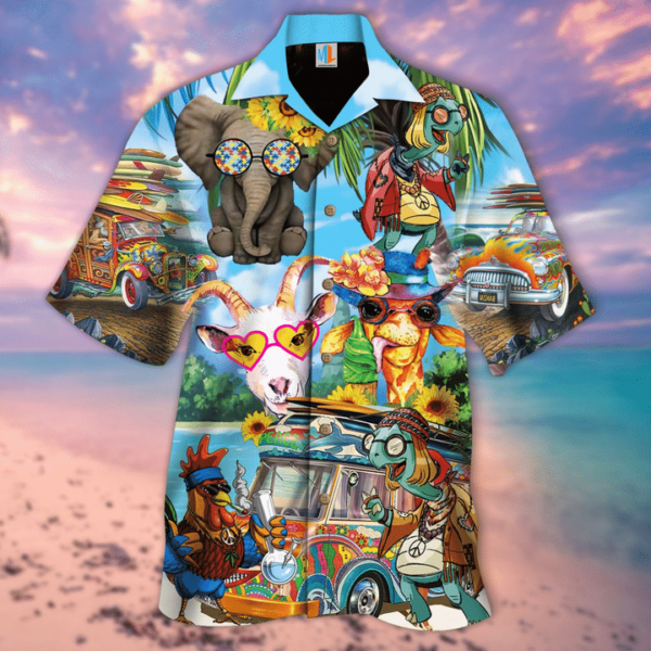Lets Dance In The Sun Life Hippie Hawaiian Shirt – Beachwear For Men – Gifts For Young Adults