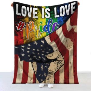 Lgbt Gay Pride Blanket Strong Hand Rainbow Lesbian Gay Transgender Bisexual Blanket Lgbtq Blanket 3