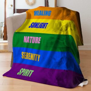 Lgbt Gay Pride Soft Blanket Microfiber Plush Blanket Gifts For Lgbt Warm Cozy Fuzzy Throw Blanket For Bed And Couch 1