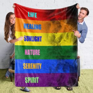 Lgbt Gay Pride Soft Blanket Microfiber Plush Blanket Gifts For Lgbt Warm Cozy Fuzzy Throw Blanket For Bed And Couch 2