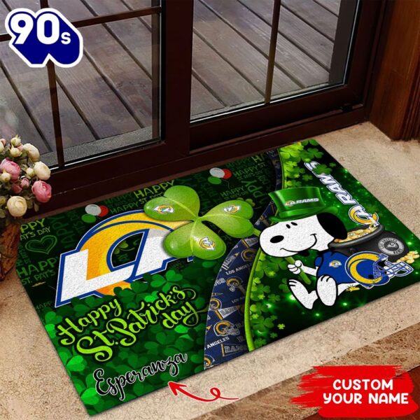 Los Angeles Rams NFL-Custom Doormat The Celebration Of The Saint Patrick’s Day