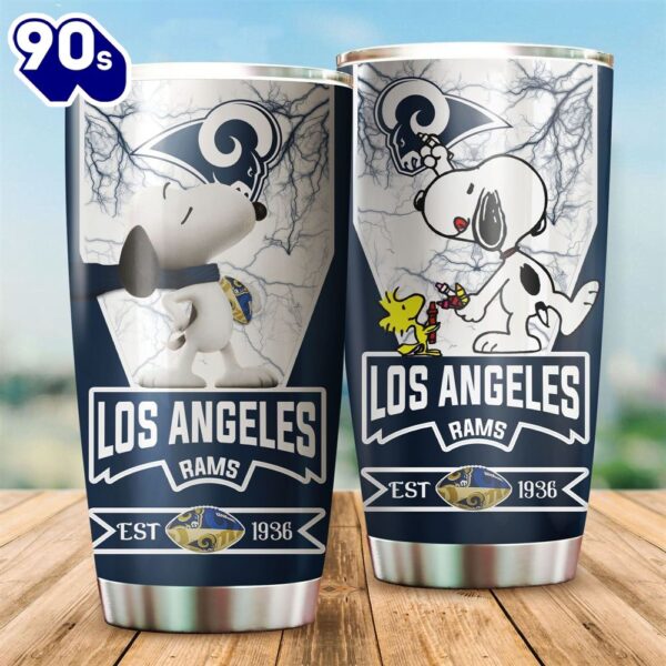Los Angeles Rams Snoopy All Over Print 3D Tumbler-TPH