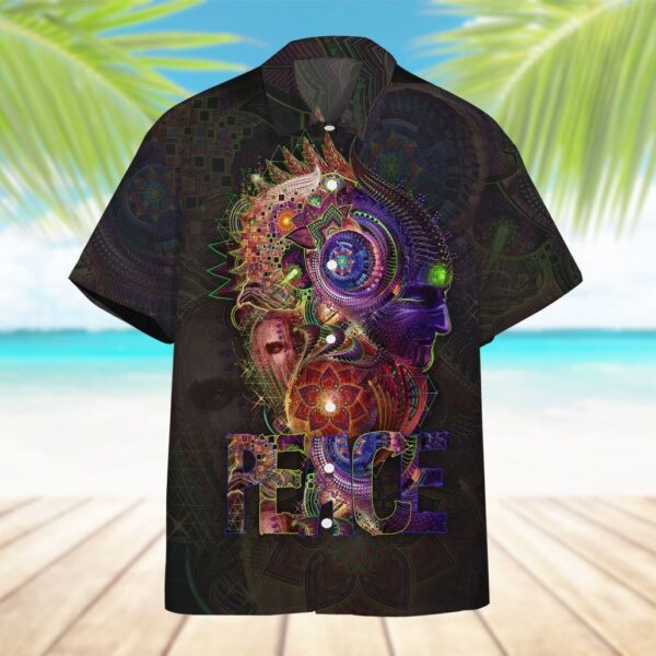Magic World In Peace Hippie Hawaiian Shirt – Beachwear For Men – Gifts For Young Adults