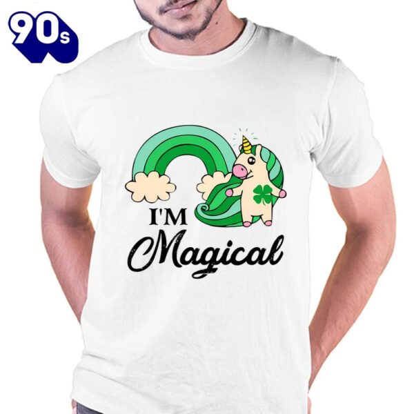 Magical Rainbow Unicorn St Patricks Day T-Shirt