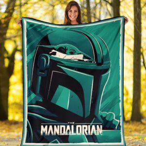 Mandalorian Fleece Blanket Funny Baby…
