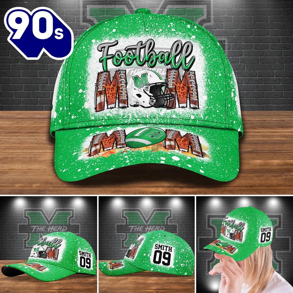 Marshall Thundering Herd Bleached Cap Custom Your Name And Number NCAA Cap