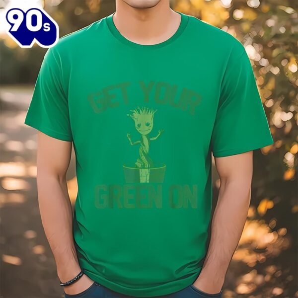 Marvel Guardians Groot Green On St. Patrick’s T-Shirt