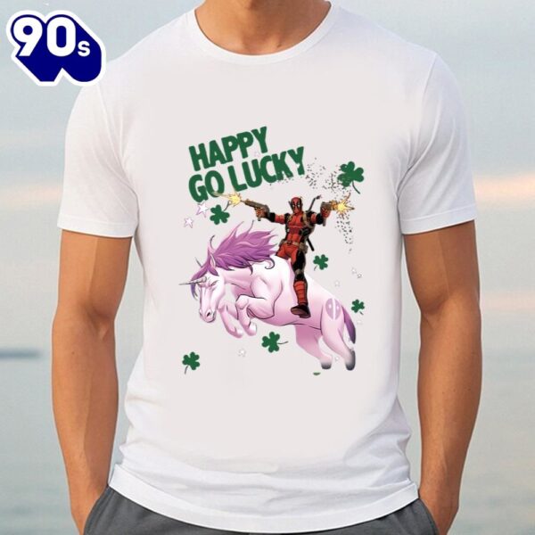 Marvel St. Patrick’s Day Deadpool Happy Go Lucky T-Shirt