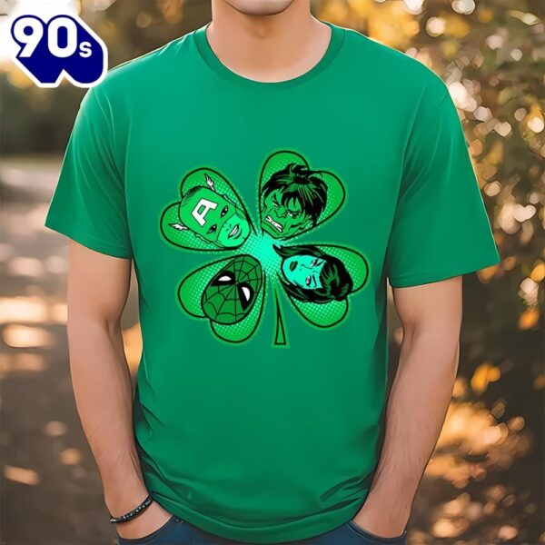 Marvel St. Patrick’s Day Hero Four Leaf Clover T-Shirt