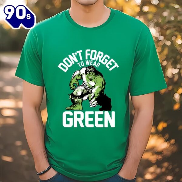 Marvel St. Patrick’s Day Hulk Wears Green T-Shirt